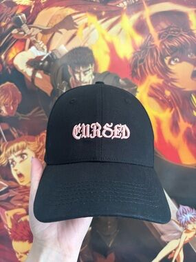 Paleface Swiss merch - Cursed Embroidered Black Baseball Cap
